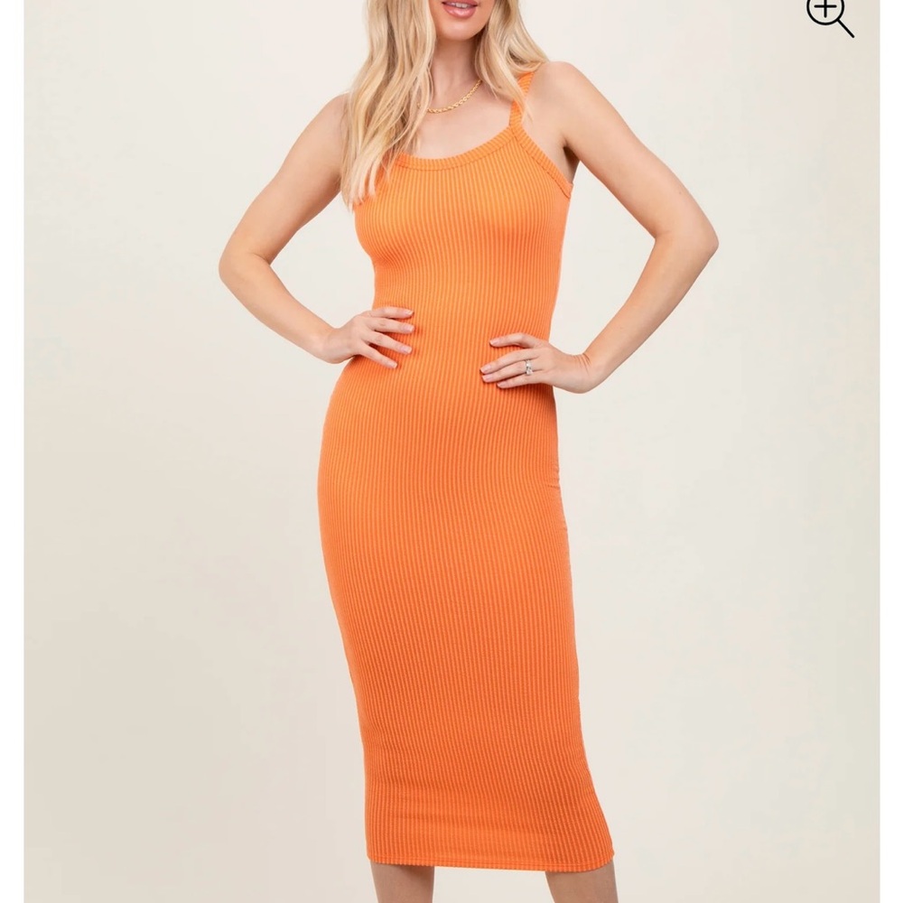 Pinkblush Vibrant Orange Midi Dress